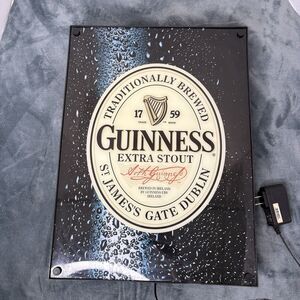GUINESS EXTRA STOUT BEER LEXAN BAR LIGHT FRONT FACE SIGN PARTS REPAIR RESTORE